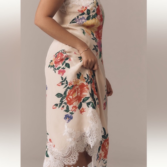 Anthropologie v neck slip midi dress - Picture 6 of 7